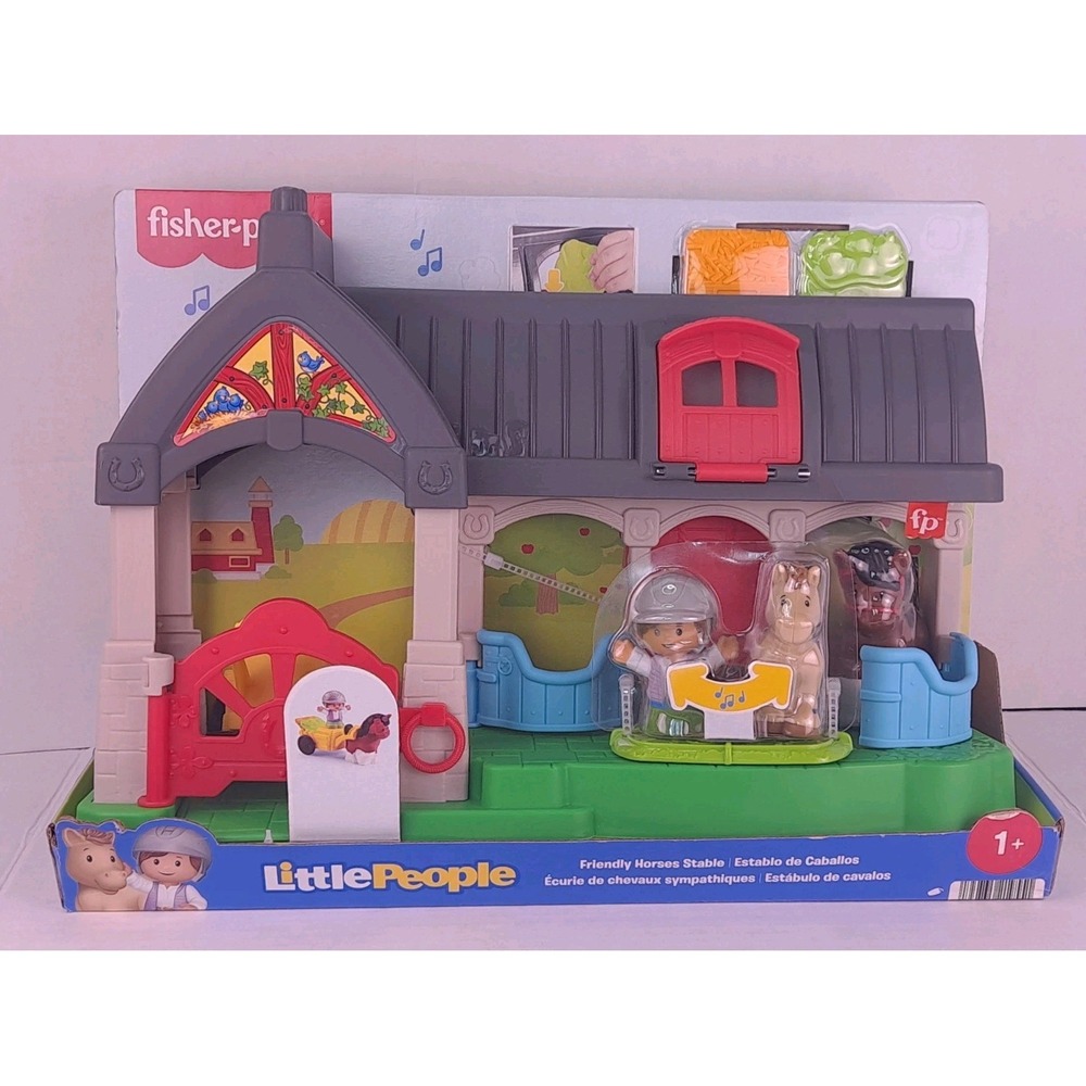 Fisher-Price Little People Friendly Horses Stable Playset New In Box